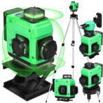 16 lignes niveau laser mit r�pied?4x360� laser chantier autonivelant vert 4d, rotatif avec 2400mah batteries ...