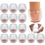 16 pi�ces chaise casquettes 21 - 25mm patins pour meubles rond carr� silicone protection plaquettes de ...