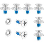 16 pi�ces jeu de vis fixation snowboard, avec rondelles vis montage snowboard en acier inoxydable, accessoires ...