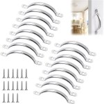 16 pices poignes de placard, poignee de meuble avec des vis, poigne meuble cuisine, poignes en acier ...