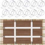16 pinces nappe plastique + 4 clips sangle cach�e ? transparentes ? mariage / camping / pique - nique ...