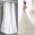 160 / 180cm housse robe mari�e nuptiale mariage sac 2 color�s protection v�tement lwhite