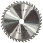 165mm tct lame de scie circulaire disque de coupe rotative en argent pour la coupe du bois 40 dents