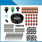 166 pcs syst�me d'irrigation kit d'irrigation goutte , kit micro irrigation goutte � goutte jardin syst�me ...