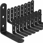 16pcs �querre de fixation noir en m�tal 100x100mm, 90 degr�s equerre de fixation bois, equerre metal ...