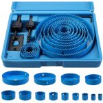 17 pcs kit scies cloches bi - m�tal en acier carbone 19 - 127mm scie cloche coffret pour bois, plaque ...