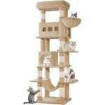 170 cm grand arbre � chat, tour � chat pour chats d'int�rieur, avec grand perchoir, tapis lavable, 2 ...