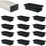 18 pi�ces 60 x 40mm bouchon plastique embout rectangle carre noir d'obturation pour pieds de meuble trampoline ...