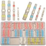 180pcs connecteur bout � bout thermor�tractable, cosses electriques � sertir thermor�tractables, �tanche ...
