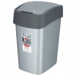 Flip bin 10l poubelle / graphite - curver
