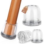 18pcs protection pied de chaise silicone, protege pied de chaise, embout de chaise transparent patins ...