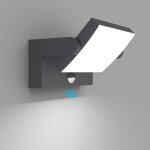 18w applique exterieur / intérieur led avec détecteur de mouvement, lampe murale avec led panneau rotatif, ... 18w applique exterieur / intérieur led avec détecteur de mouvement, lampe murale avec led panneau rotatif, ...