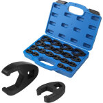 19 pcs ensemble de cl� � fourche � emmancher m�trique 1 / 2 3 / 8 , coffret de douilles � tuyauter, cl� ...