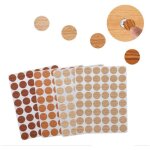 192 pi�ces 15mm cache vis, autocollant bois en texture bois pvc cache trou meuble cache vis adhesif cache ...