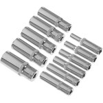 1ensemble jeu douilles hexagonales longue douille crv compatible avec cl� � cliquet acier au chrome - ...