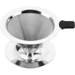 1pc acier inoxydable verser sur café goutteur double couche maille filtre tasse support maison bureau ... 1pc acier inoxydable verser sur café goutteur double couche maille filtre tasse support maison bureau ...