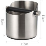 1pc boite � marc de caf�, bac � marc de caf� expresso en acier inoxydable avec barre de frappe et base ...