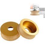 1pc fraise diamant�e pour bord ext�rieur, 75mm meule diamant�e bras�e sous vide bord demi - rond profil� ...