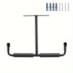 1pc heavy - duty ceiling - mounted garage storage hook rack - overhead hanging shelf with metal hooks ...
