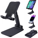 1pc noir support t�l�phone, support de tablette pliable support de t�l�phone portable pour bureau compatible ...