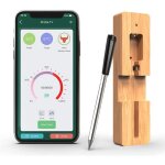 1pcs sonde temperature cuisine bluetooth 50m thermomtre  viande sans fil avec fonction de minuterie ...