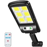 1pice lampe solaire extrieur, 6000lm led rverbres lumire solaire projecteur dtecteur de mouvement ...