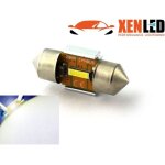 1x ampoule navette led xenled canbus 5500k 550lms 12v c3w 28mm