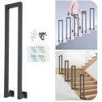 1xmain courante lat�rale en forme de n, hauteur 85 cm. main courante lat�rale pour escalier, garde - ...