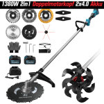 2 - en - 1 1380w motobineuse �lectrique et coupe - bordures brushless sans fil avec 2 batteries 4. 0ah ...