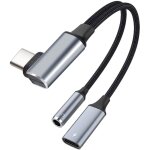 2 en 1 adaptateur usb c jack 3, 5mm et chargeur, usb type c vers jack � puce dac