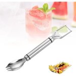 2 en 1 coupe - fruits en acier inoxydable, coupe - pastque  double tte, couteau de coupe  fourcte ...