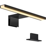 2 - en - 1 lampe led pour miroir 30 cm ip44 - �clairage de salle de bain / maquillage 230v, lumi�re chaude ...