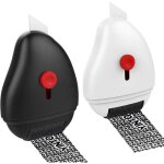 2 en 1 tampons rouleaux contre vol d'identit�, lot de 2 tampons rouleaux en abs auto - encreur, avec ...