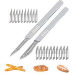 2 + 20 pcs boulanger � pain, lame a pain, couteau � pain, lame a pain en acier carbone, outil de notation ...