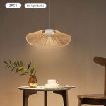 2 abat - jour en osier synthtique tresss  la main, abat - jour rond en osier synthtique de style ...