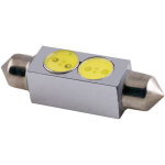 2 ampoules navettes 41mm - 2 leds - t11x41 - 12v 1w 7000k - sv8. 5 - puce smd