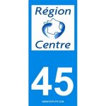 2 autocollants region departement 45