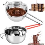 2 bols fusion inox 400 ml ? double bec verseur, pour fondre chocolat / lait / beurre