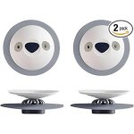 2 bouchons de douche anti - odeur en silicone - clapet �tanche pour �vier / baignoire / canalisation, ...