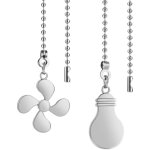 2 chanes de traction pour ventilateur de plafond (argent)