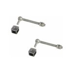Locinox - 2 charnires m16 bouchons alu 40x40mm pour portillon de jardin, l 160mm