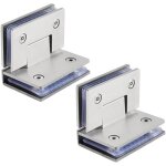 2 charni�re de porte en verre sans cadre 90 degr�s clips de salle de bain inox bross� charni�re de douche ...