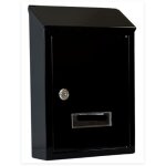 2 cl�s (noir) bo�te aux lettres 21 x 6 x 30 h, porte lettres en t�le peinte avec toit, auvent sup�rieur ...
