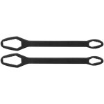 2 cls universelles en toile  double extrmit, autoserrantes et rglables, 8 - 22 mm, longueur 260 ...