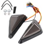 2 clignotants led triangulaires universels en forme de l, feux de route, blanc et jaune, de
