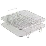 2 - couches rack grille empilable en acier inoxydable pour 4. 2 - 5. 8qt kitchen four steamer cooker