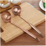 2 cuill�res louche cuivre � longue poign�e, pour sauces, soupe ou gravy, ustensile service �copant