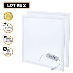 2 dalles led premium ultra slim 600x600 40w blanc froid 6000k