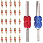 2 d�monte obus de valve des pneus, 20 obus de valve assortiment des outils pour r�paration de pneu pour ...