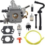 2 ensemble carburateur pour tron�onneuse stihl ms192 ms192t ms192tc pour tuyau de carburant zama c1q ...